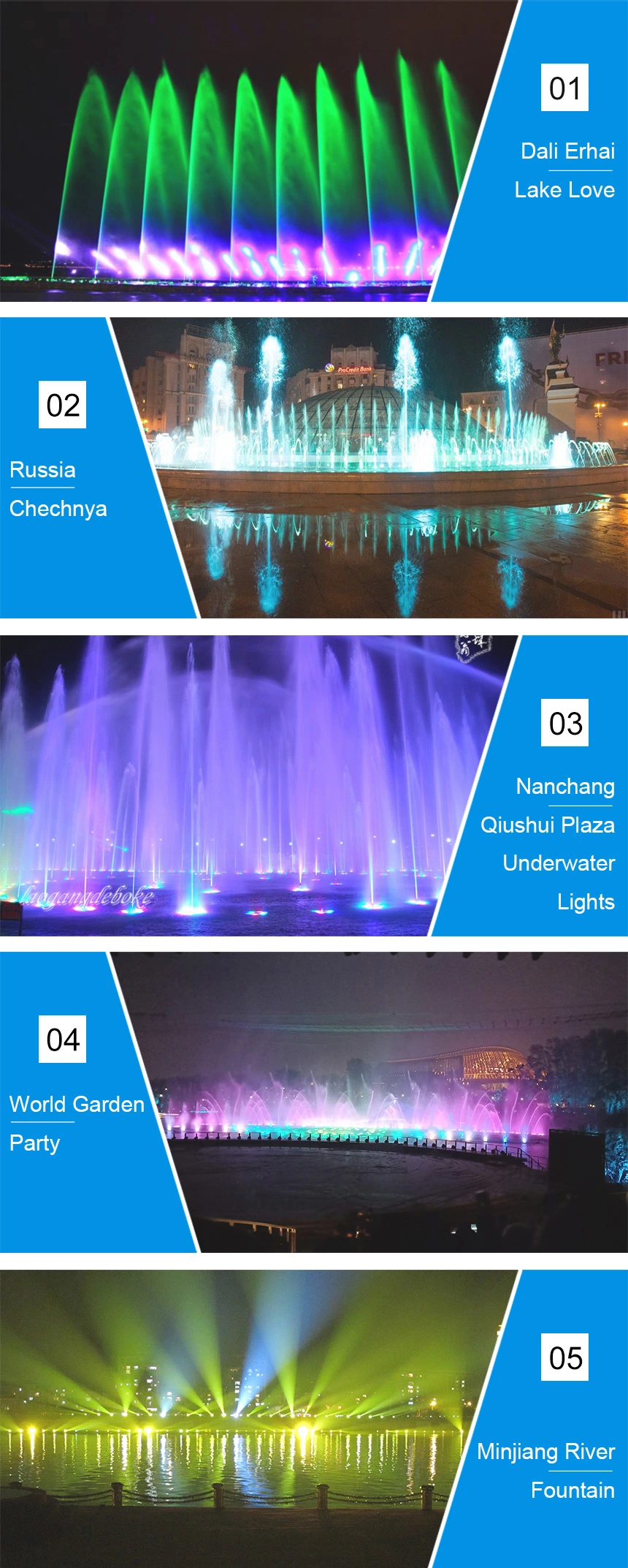 New Bracket Spot LED Underwater IP68 Waterproof Recessed Fountain Waterfall Pool Light