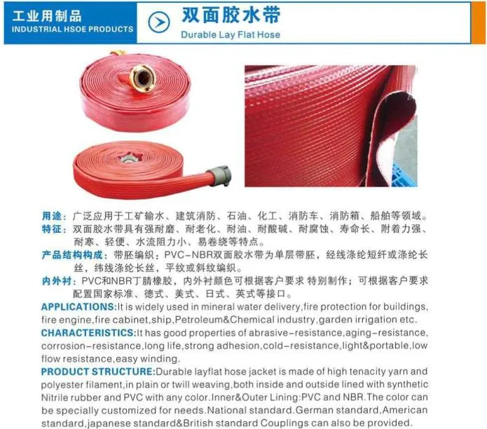 High Pressure Hose Red High Pressure PVC Hose for Fire Protection