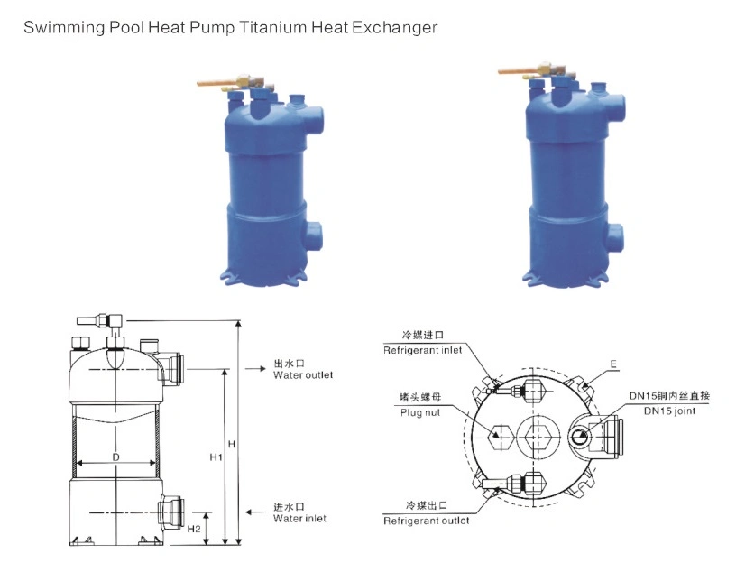 Titanium Tube Heat Exhanger for Fishpond Equipment