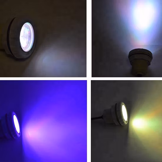 Mini luz LED para piscina 12V 3W / 6W RGB IP68 lâmpada embutida à prova d'água para piscina para piscina de vinil PVC Intex