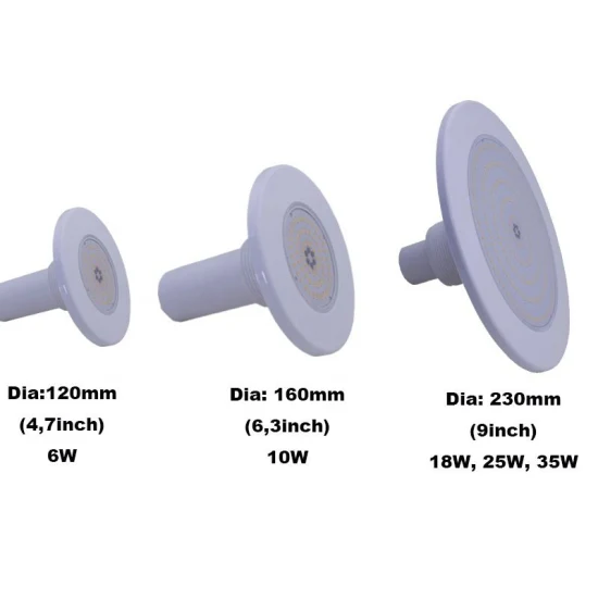 Luz subaquática 10W para piscina de vinil branco quente